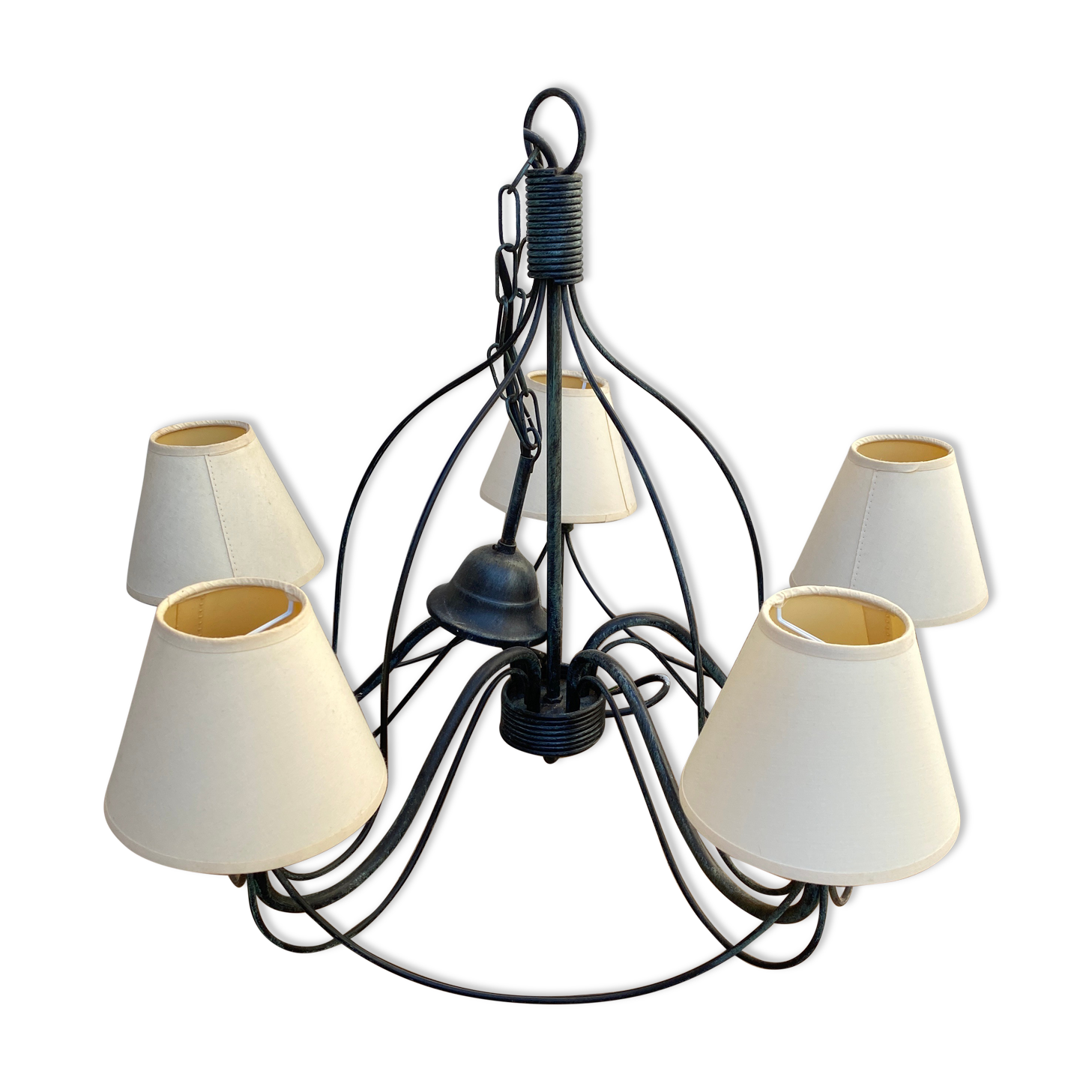 Wrought iron chandelier
