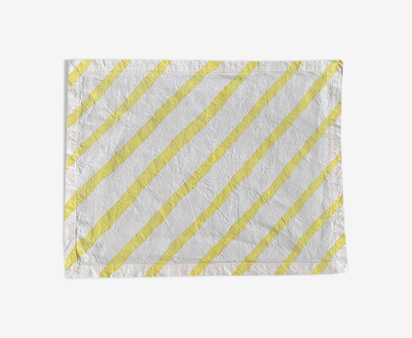 Set de table diagonale jaune