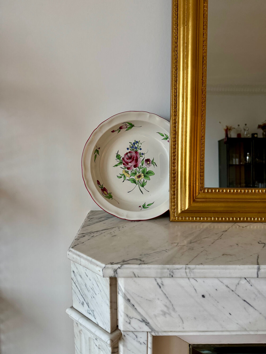 Floral shallow dish Lunéville
