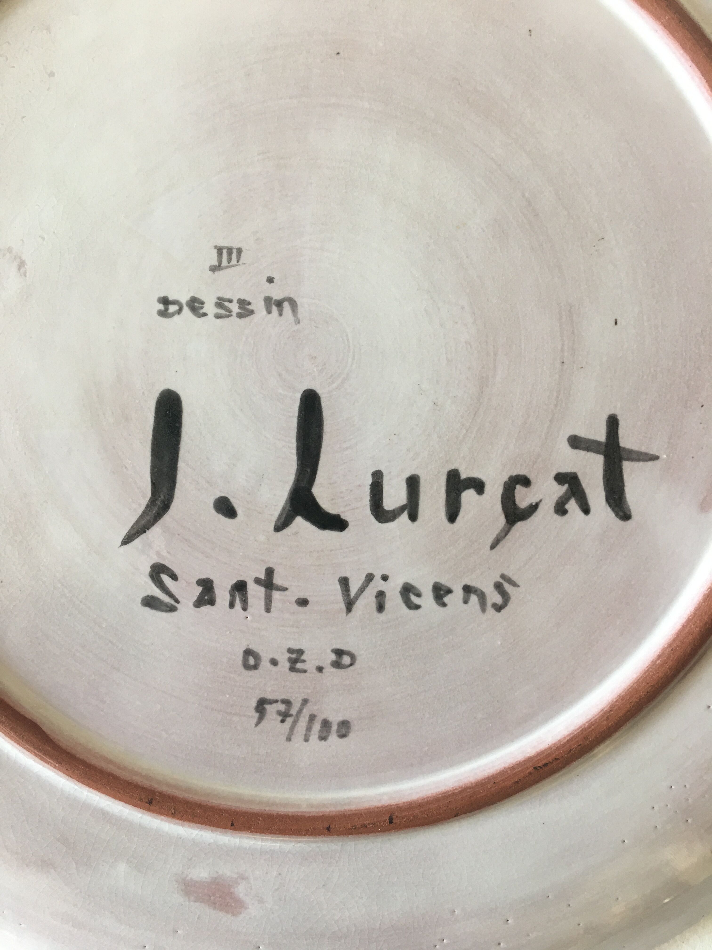 Jean Lurçat owl plate