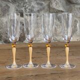 4 flutes de champage cristal d’Arques