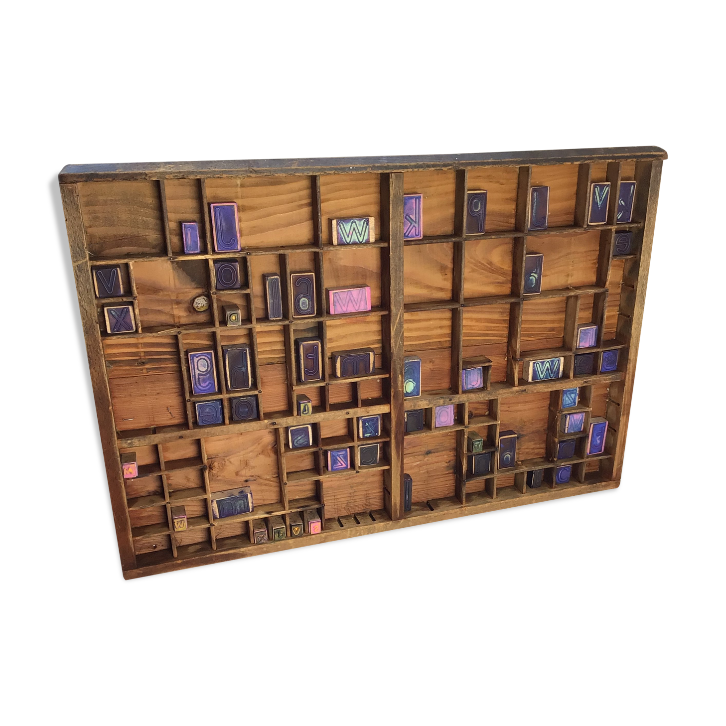 Printing case and 50 letters
