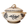 Soupière Antique de Gien en Porcelaine Translucide en Faïence de Gien de 1900