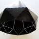 Two pendant lamps design black iron and light wood