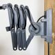 Grey Painted Industrial Scissor Wall Lamp, 1960s