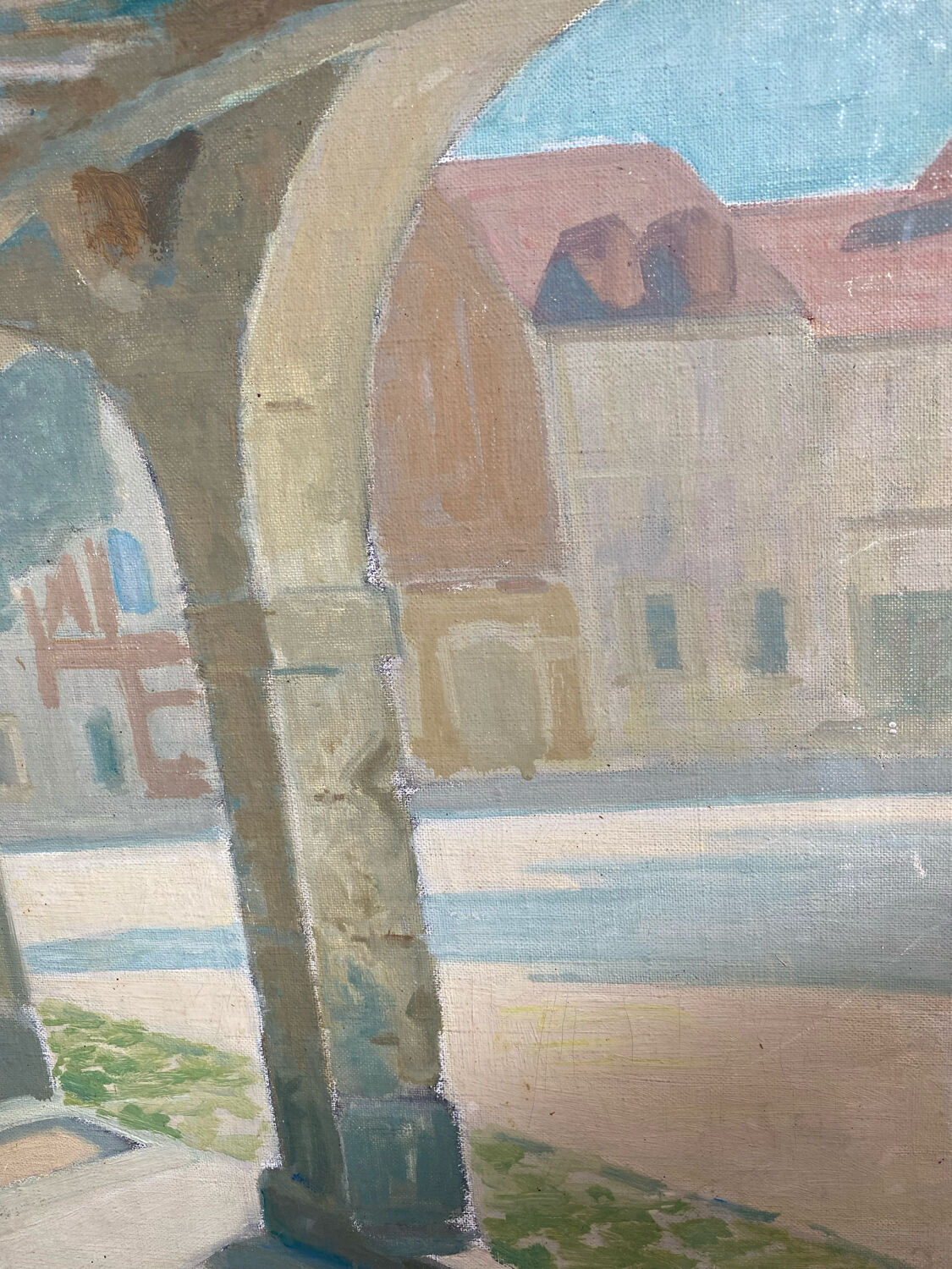 Oil painting The Colonnade