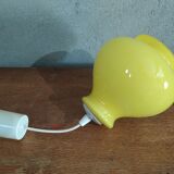 Suspension en verre jaune Vintage