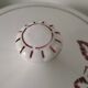 Digoin Sarreguemines Atlantic pattern tureen, deep red rose decoration