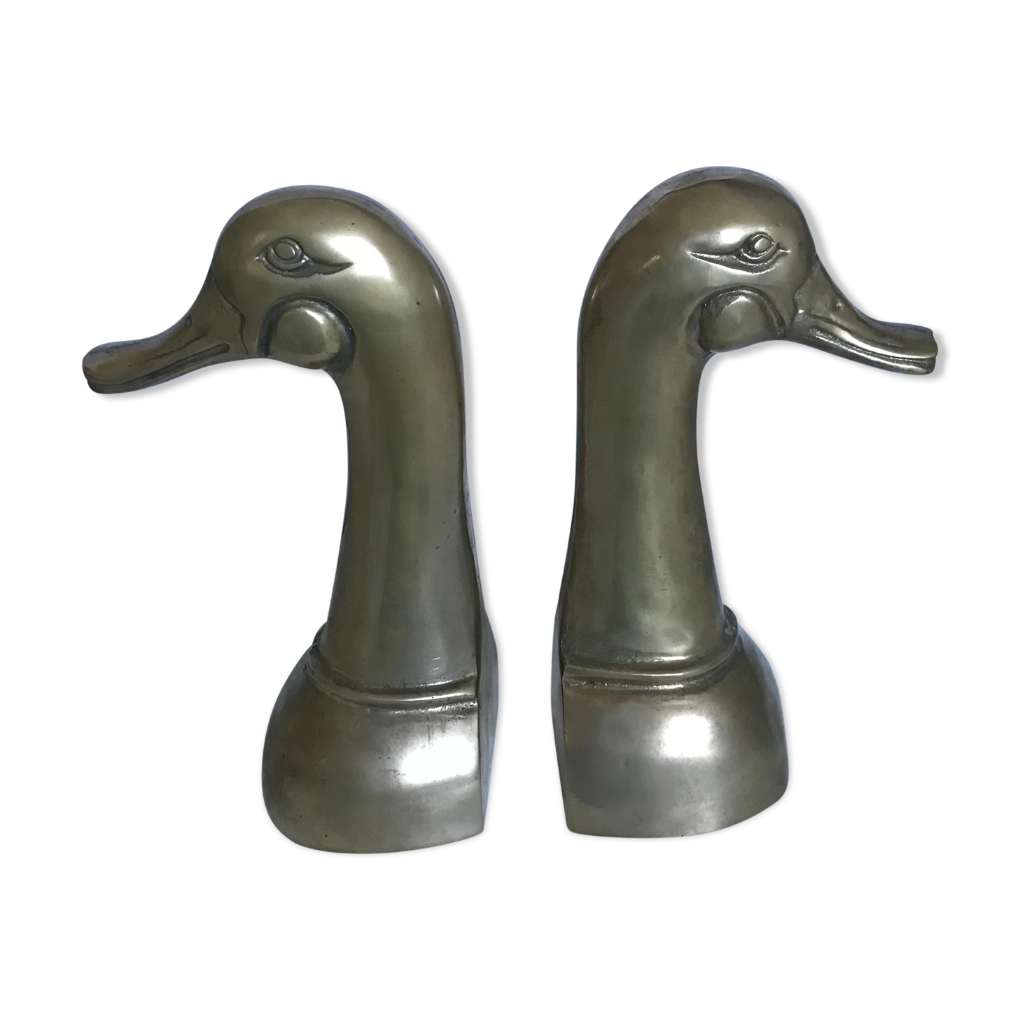 Pair of brass book ends 21cm
