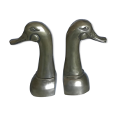 Pair of brass book ends 21cm
