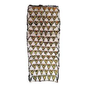 Azilal white Berber rug - 215 x 90 cm