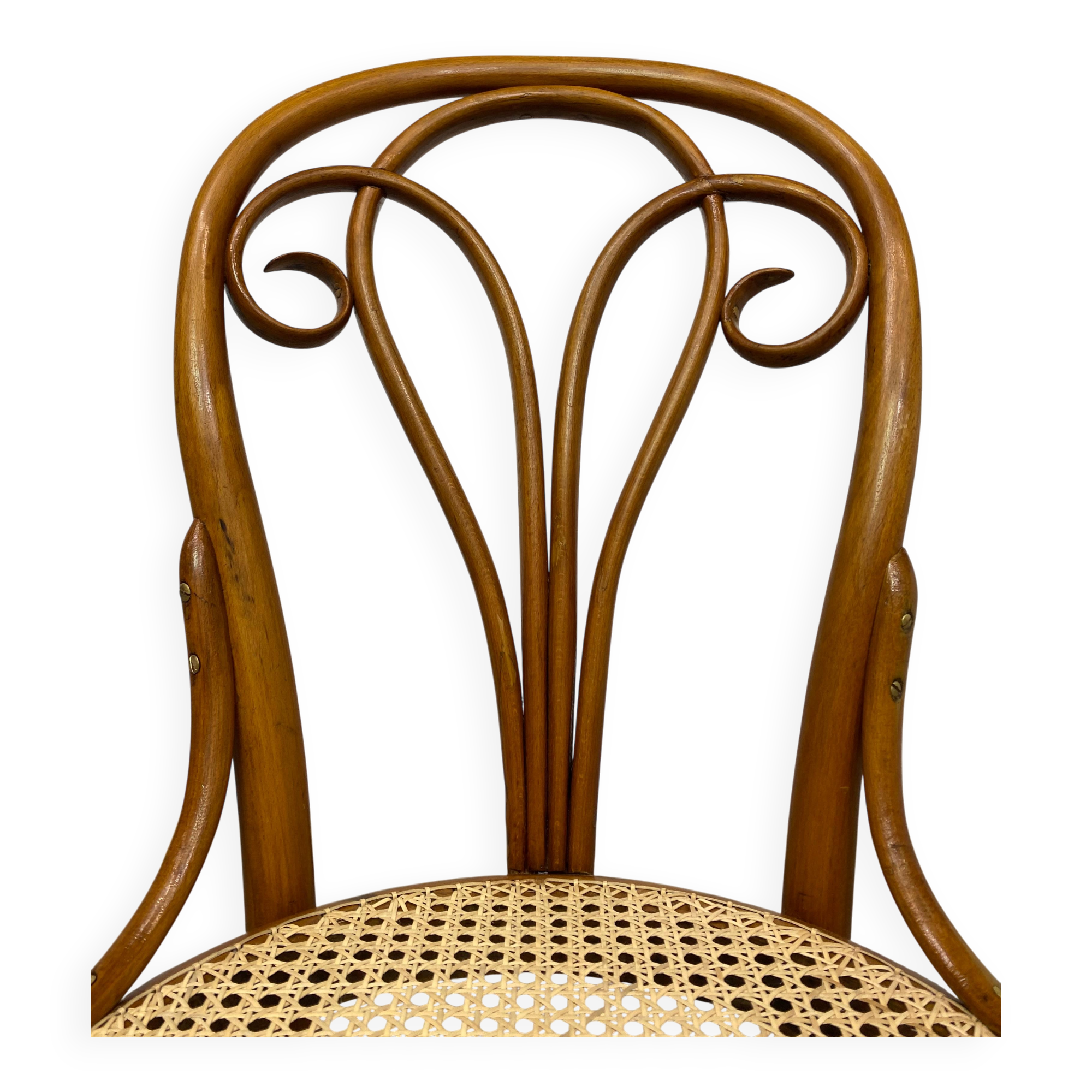 Curved wooden dining chair by Löbl Wieisskirchen