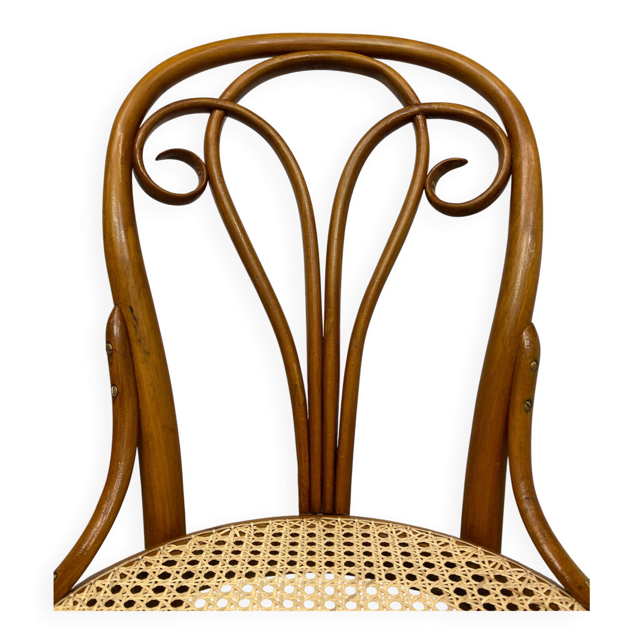 Curved wooden dining chair by Löbl Wieisskirchen