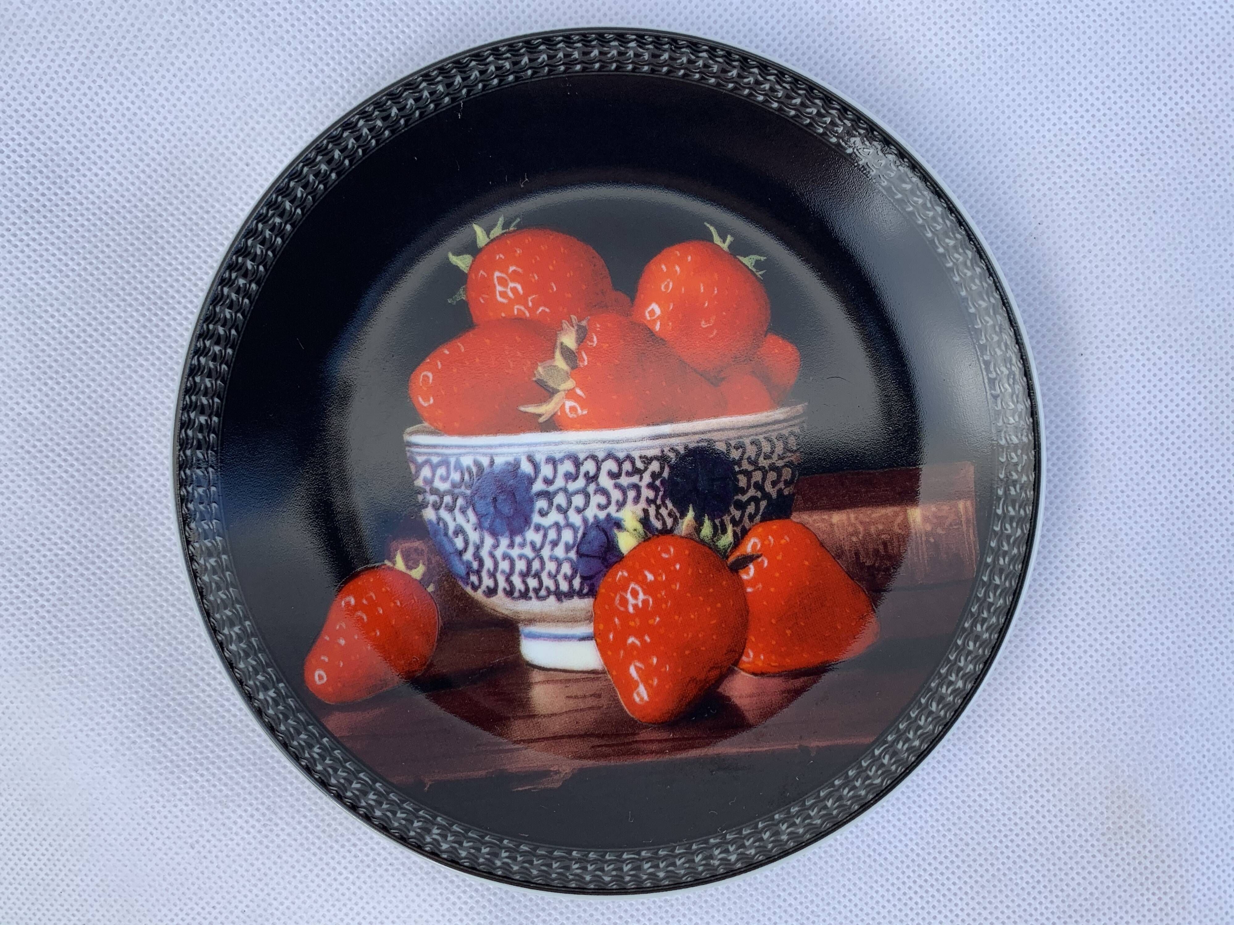 Jean-Claude Chauray strawberry plate for Bernardaud Limoges