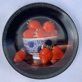 Jean-Claude Chauray strawberry plate for Bernardaud Limoges