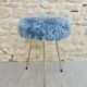 Blue moumoute tripod stool 60s