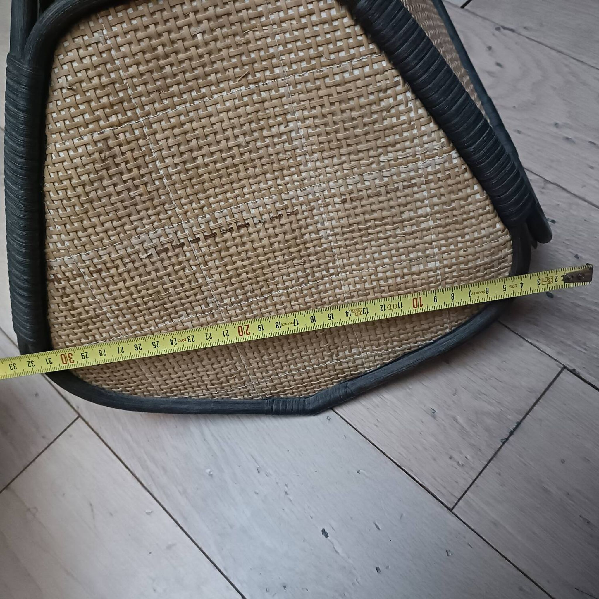 Suspension, lustre rotin osier vintage