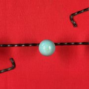 Rare coat rack with 3 hooks, one colour, ball hooks, wrought iron.