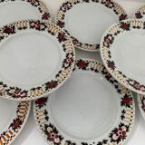 Lot de 8 assiettes à dessert anciennes Orchies Nord
