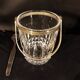 Crystal ice bucket and stainless steel spoon