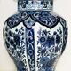 Large covered pot in Delft earthenware