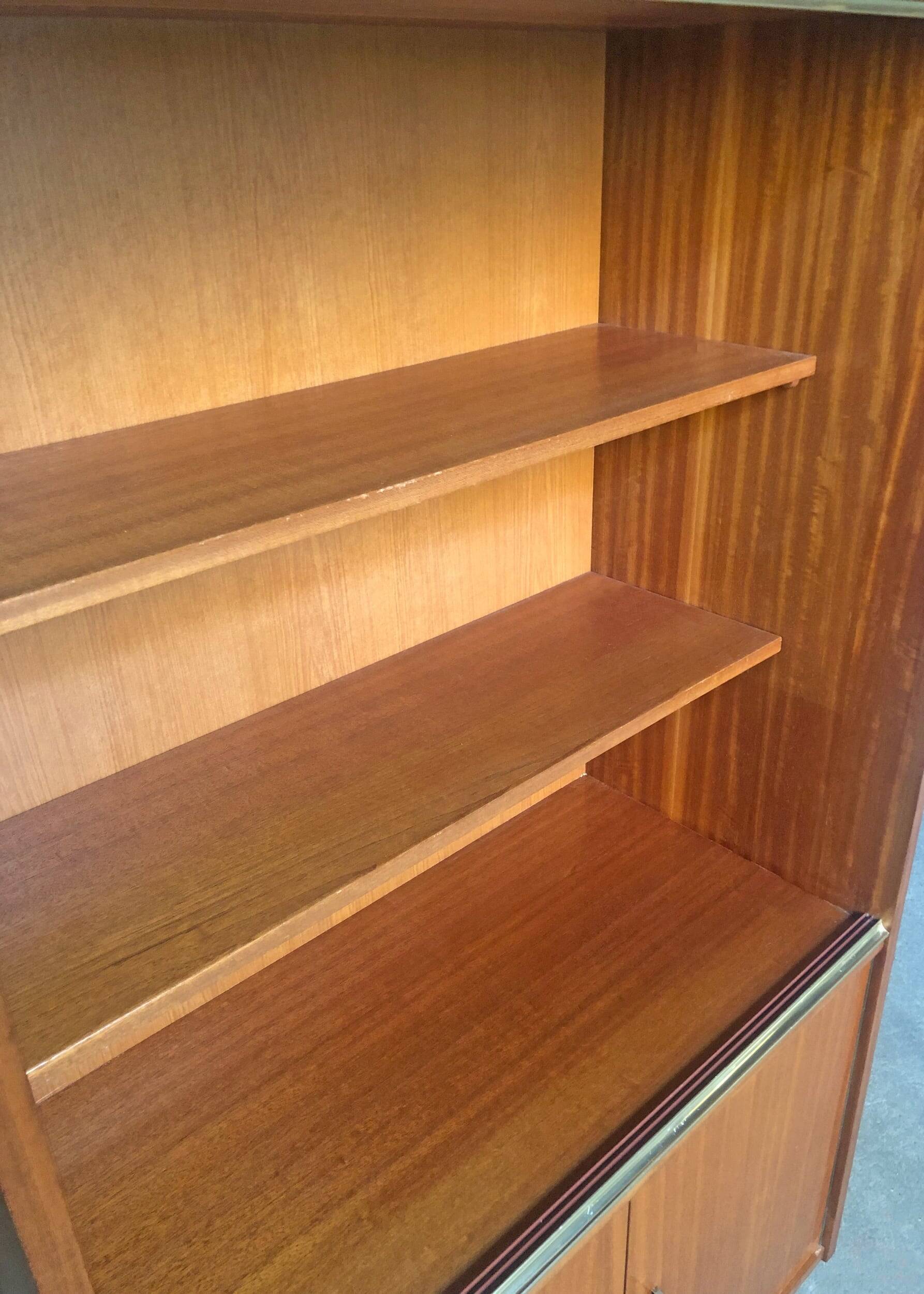 Vintage wooden bookcase with Scandinavian design