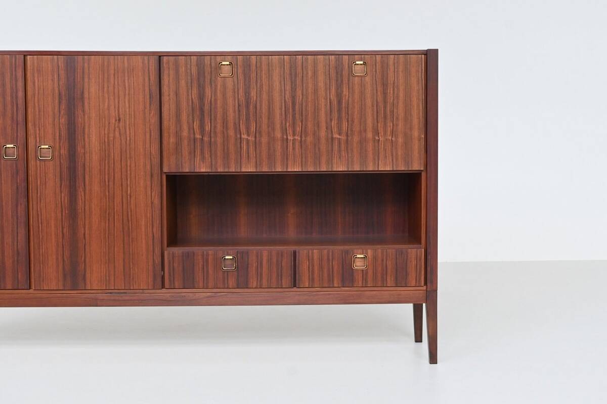 Topform highboard rosewood and brass Netherlands 1960