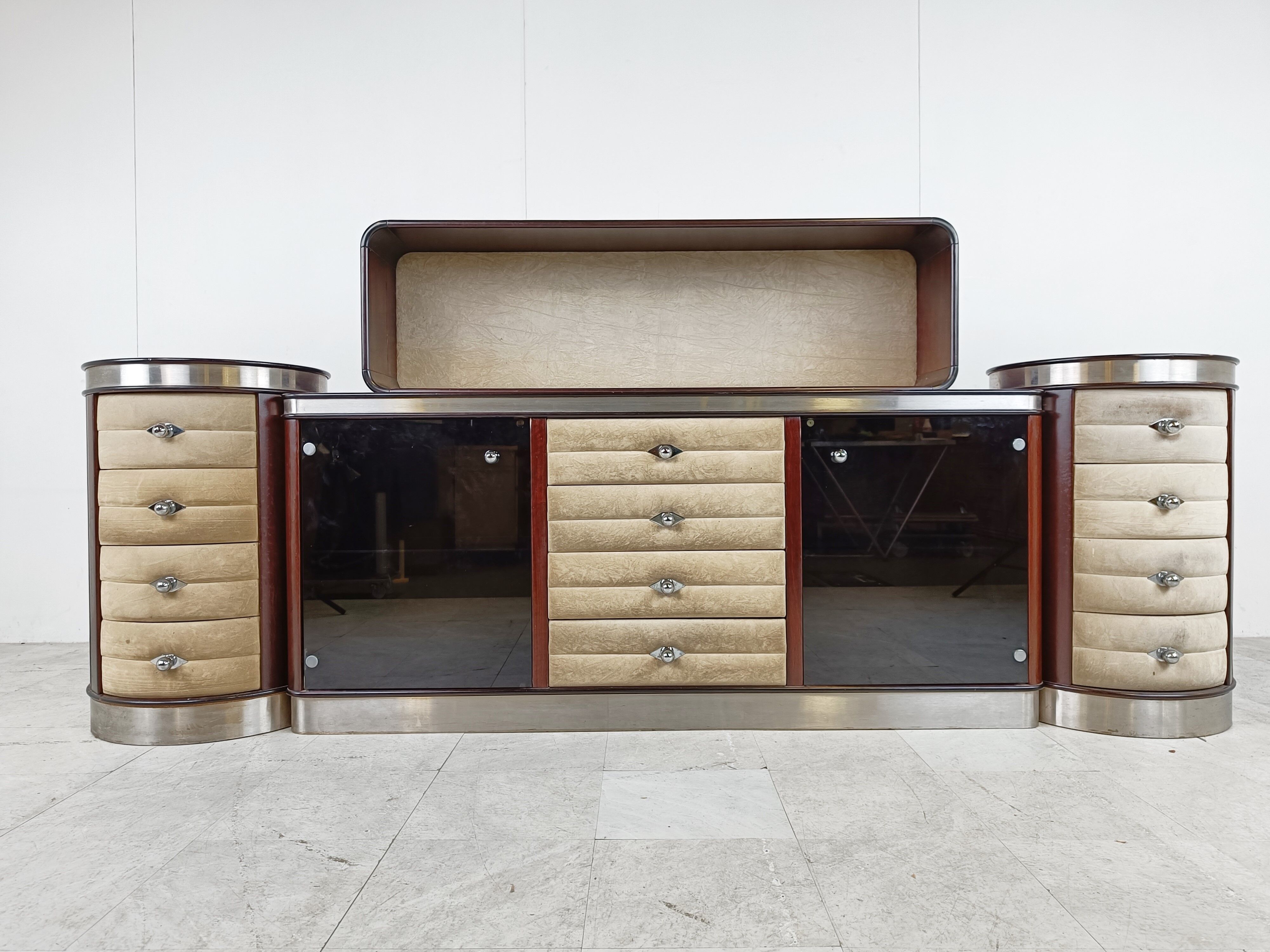 Buffet italien de style art déco, années 1970