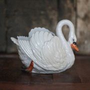 Jardinière céramique cygne, cache-pot cygne, vide poche