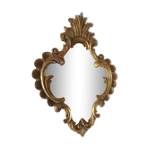 Miroir XIXème en bois doré et glace au mercure 61x45cm
