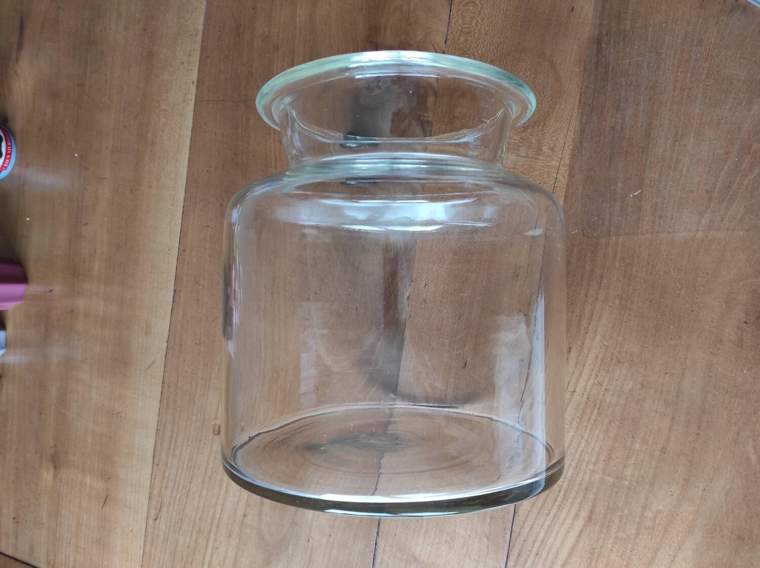 Thick glass vase