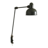 1950s English green workshop lamp