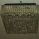 Square ceiling light made of moulded glass from the 1970s.