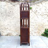 Rattan and bamboo shelf