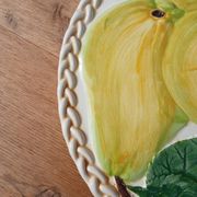 2 plats à tarte en barbotine
