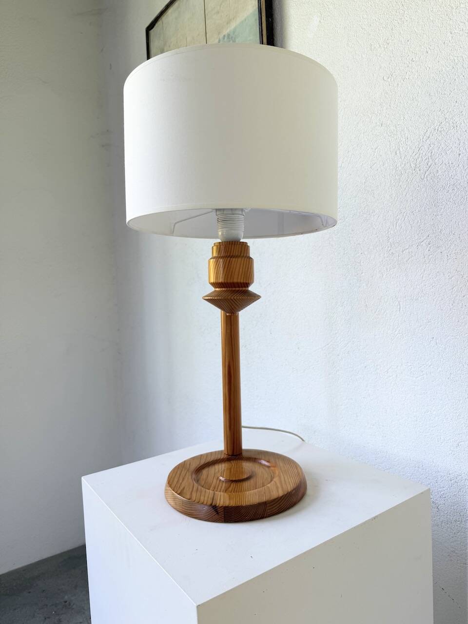 Ikea pine table lamp 1980