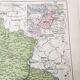 Vintage map of Belgium and Luxembourg 43x43cm from 1950