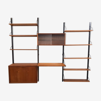 Teak book shelves, Poul Cadovius for Royal System 1950's
