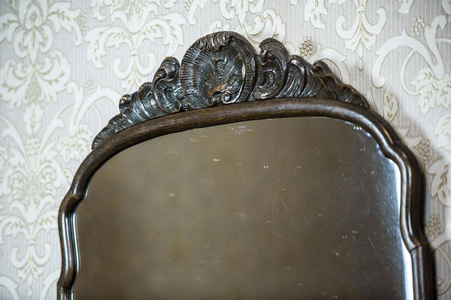 Antique Neo-Rococo Mirror in Wooden Frame, 1890s