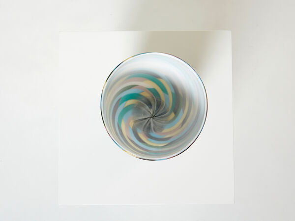 Laura de Santillana pour Venini vase verre soufflé Klee 1984