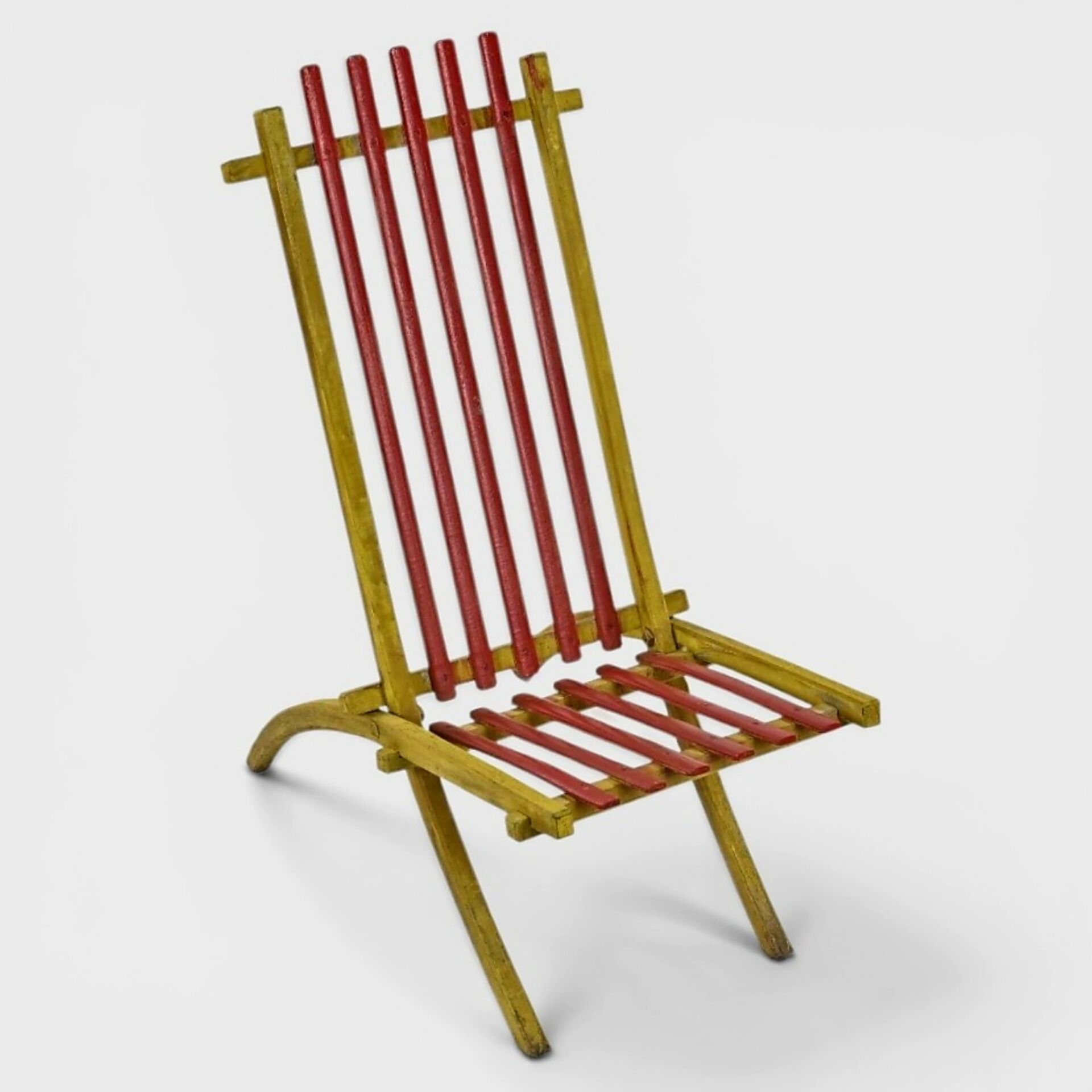 Rare pair of Thonet Frères armchairs – Original polychromy – 1930