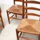 Set of six French dining chairs