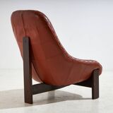 Leather lounge chair by jean gillon for probel (mk10185)
