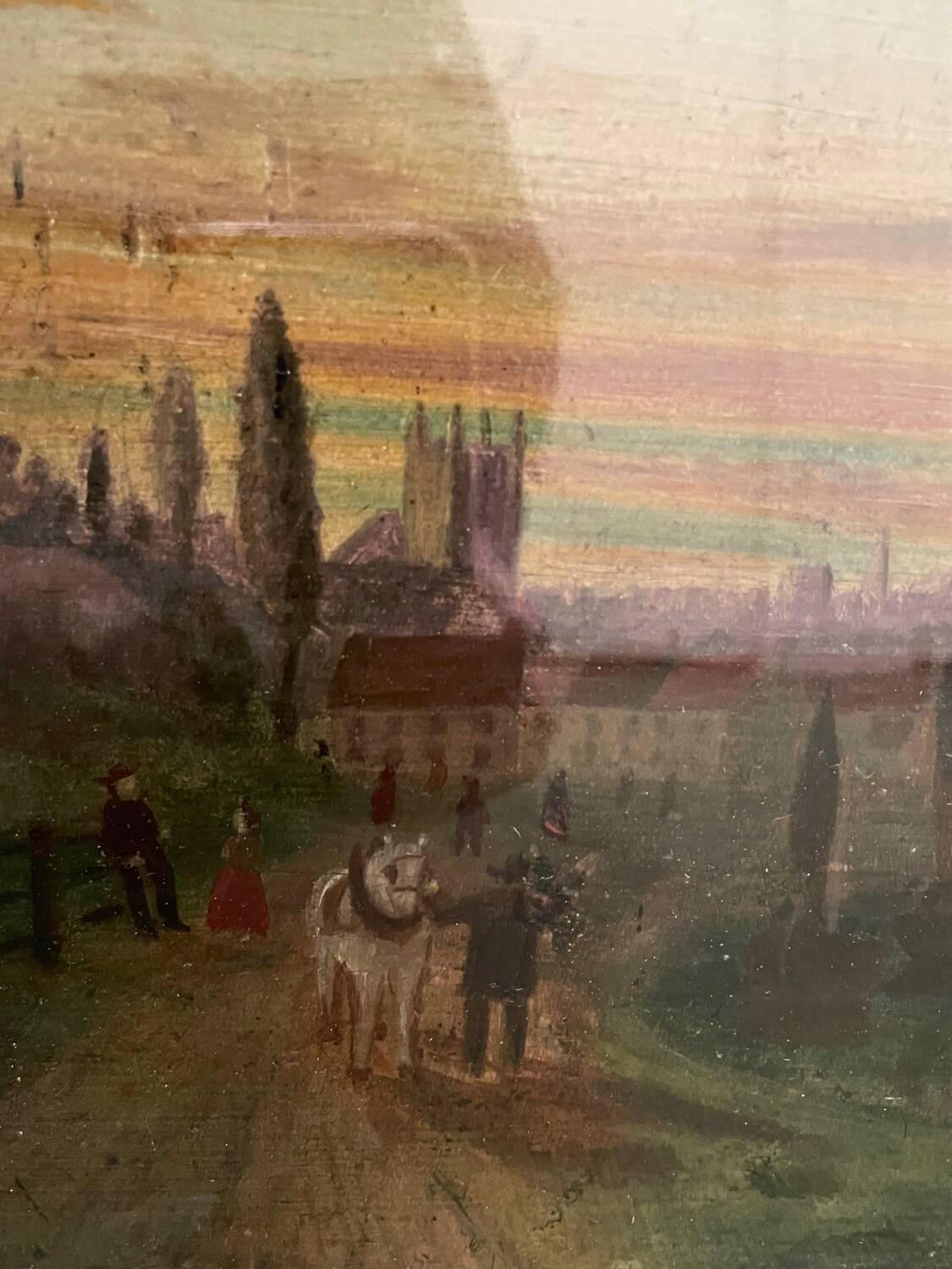 Tableau ancien paysage XVIIe