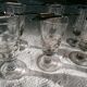 Absinthe service glasses and spoons.