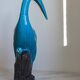 Chinese turquoise glazed crane figurine, 1950s