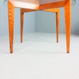 Gio Ponti Coffee Table for Isa Bergamo in oak with Round Cristal Top, 1957