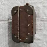 Old metal cardboard suitcase