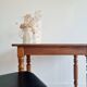 Table ancienne - bureau en bois massif pieds tournés