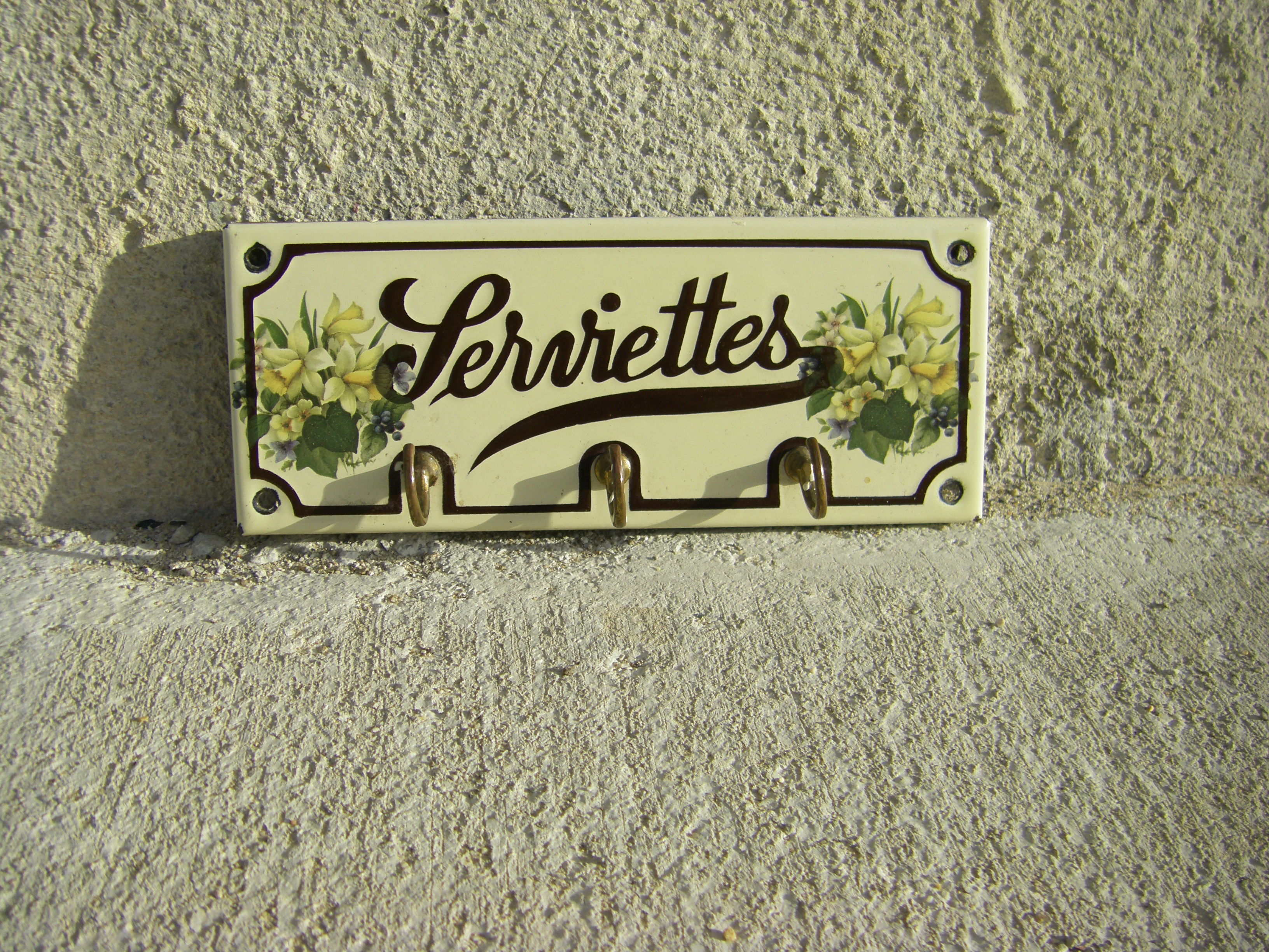 Vintage kitchen tea towel holder